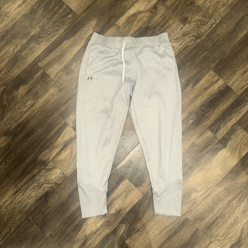 Under Armour Men's Medium Tapered Sweatpants Fleece Joggers Loose Coldgear Grey